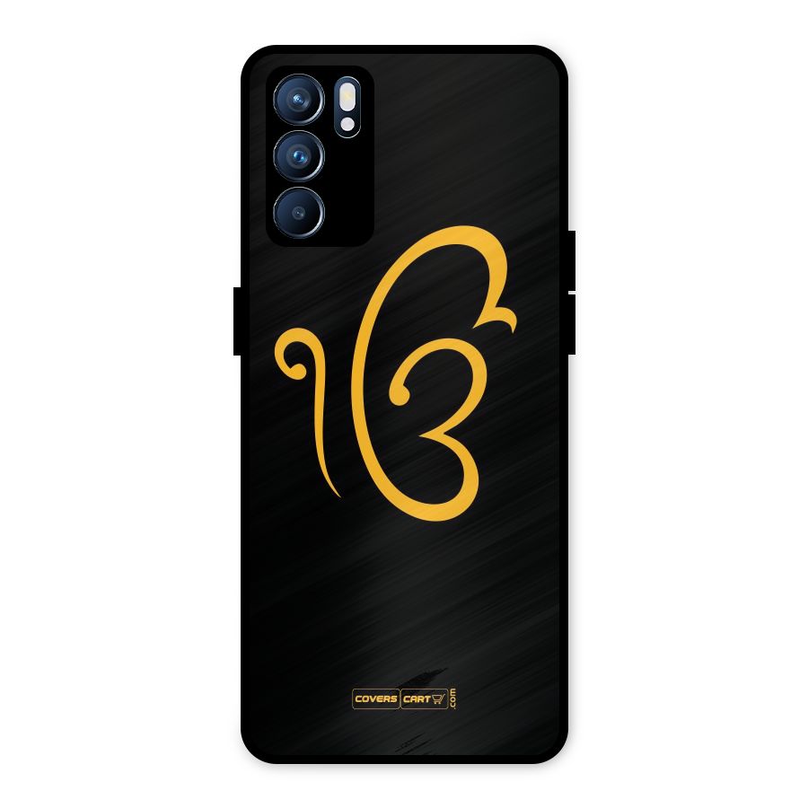 Ik Onkar Metal Back Case for Oppo Reno6 5G