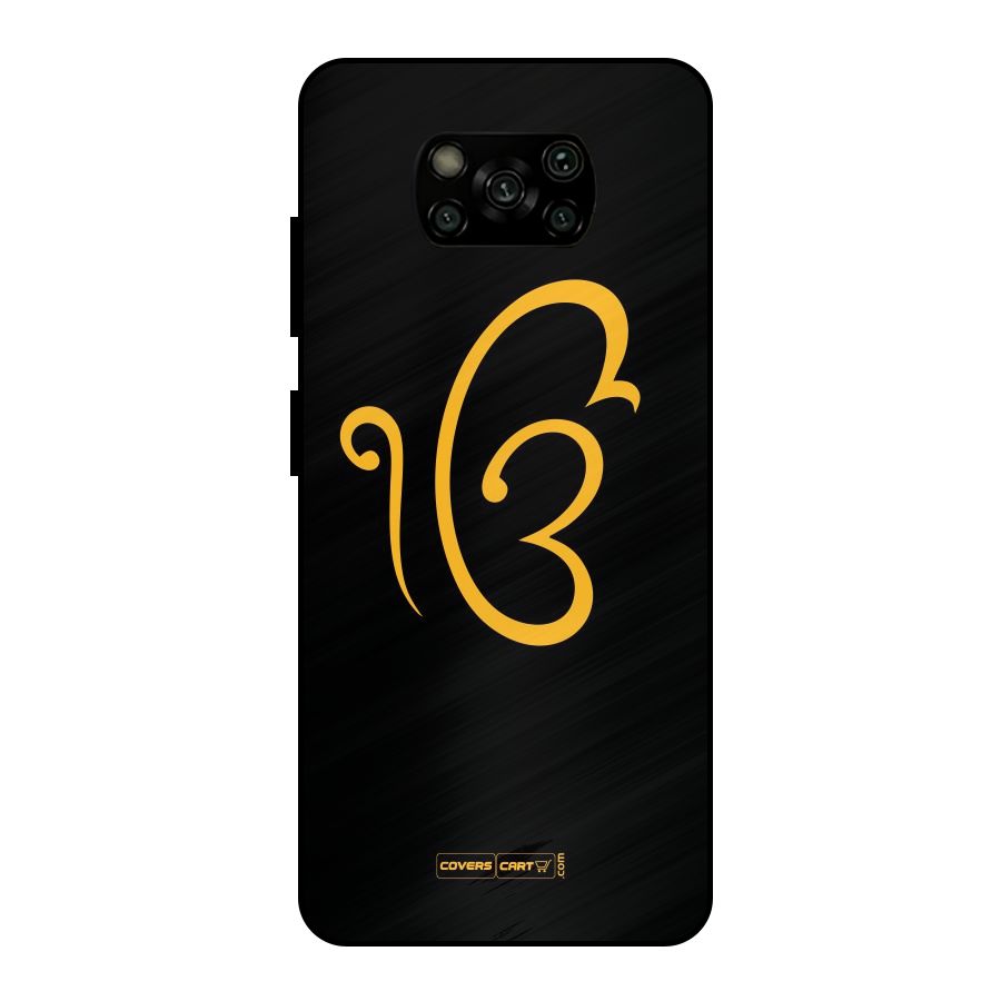 Ik Onkar Metal Back Case for Poco X3