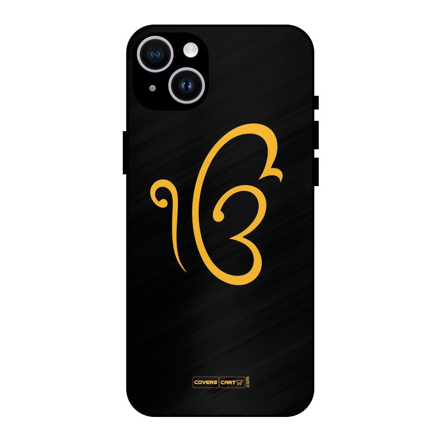 Ik Onkar Metal Back Case for iPhone 14 Plus