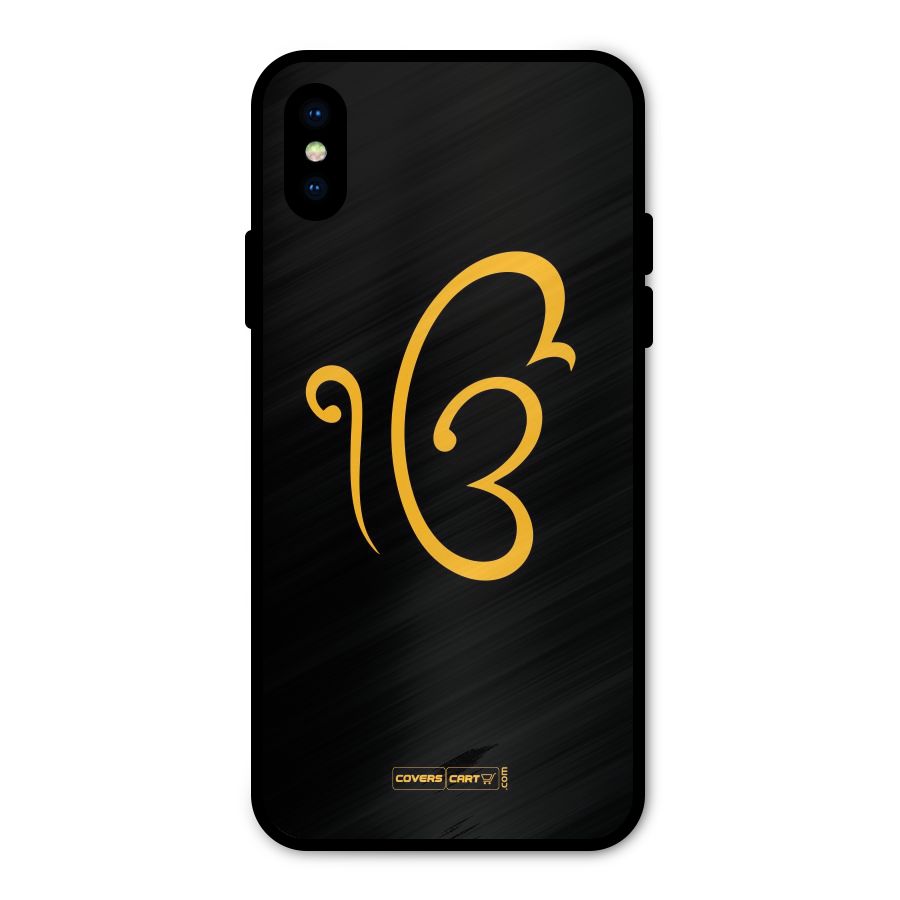Ik Onkar Metal Back Case for iPhone X