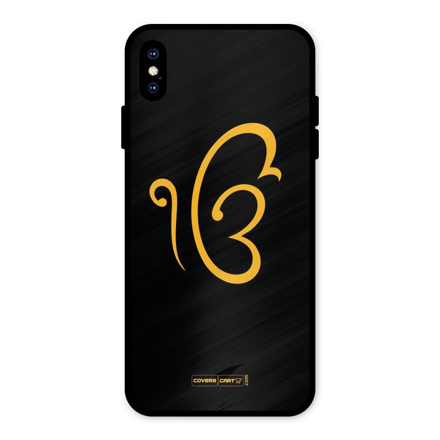 Ik Onkar Metal Back Case for iPhone XS Max
