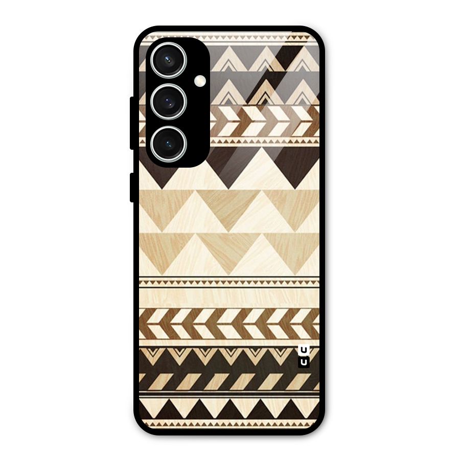 Indie Pattern Work Glass Back Case for Galaxy S23 FE