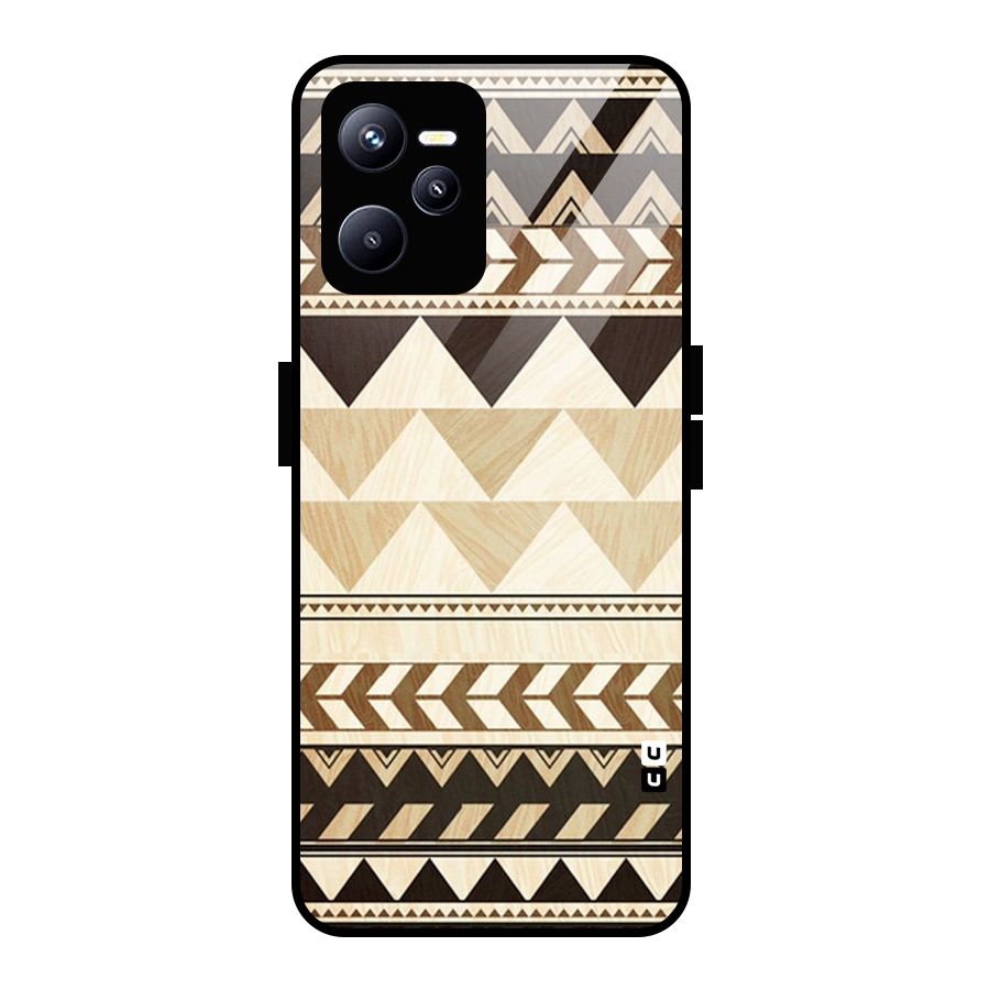 Indie Pattern Work Glass Back Case for Realme C35