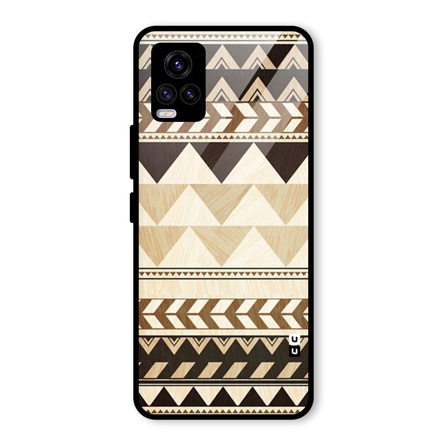 Indie Pattern Work Glass Back Case for Vivo V20 2021