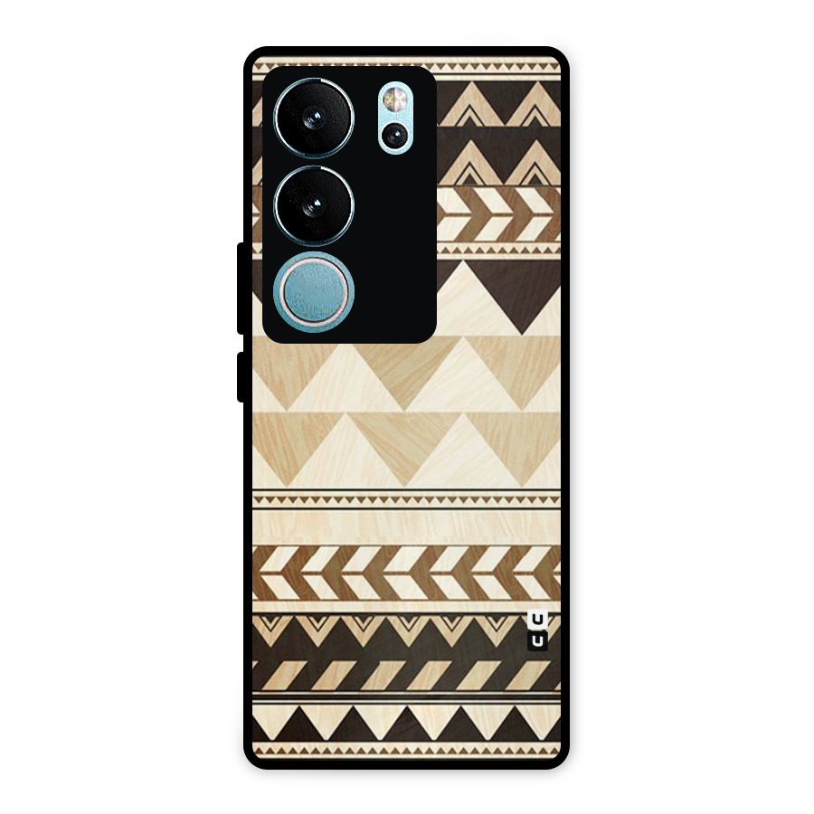 Indie Pattern Work Metal Back Case for Vivo V29 Pro