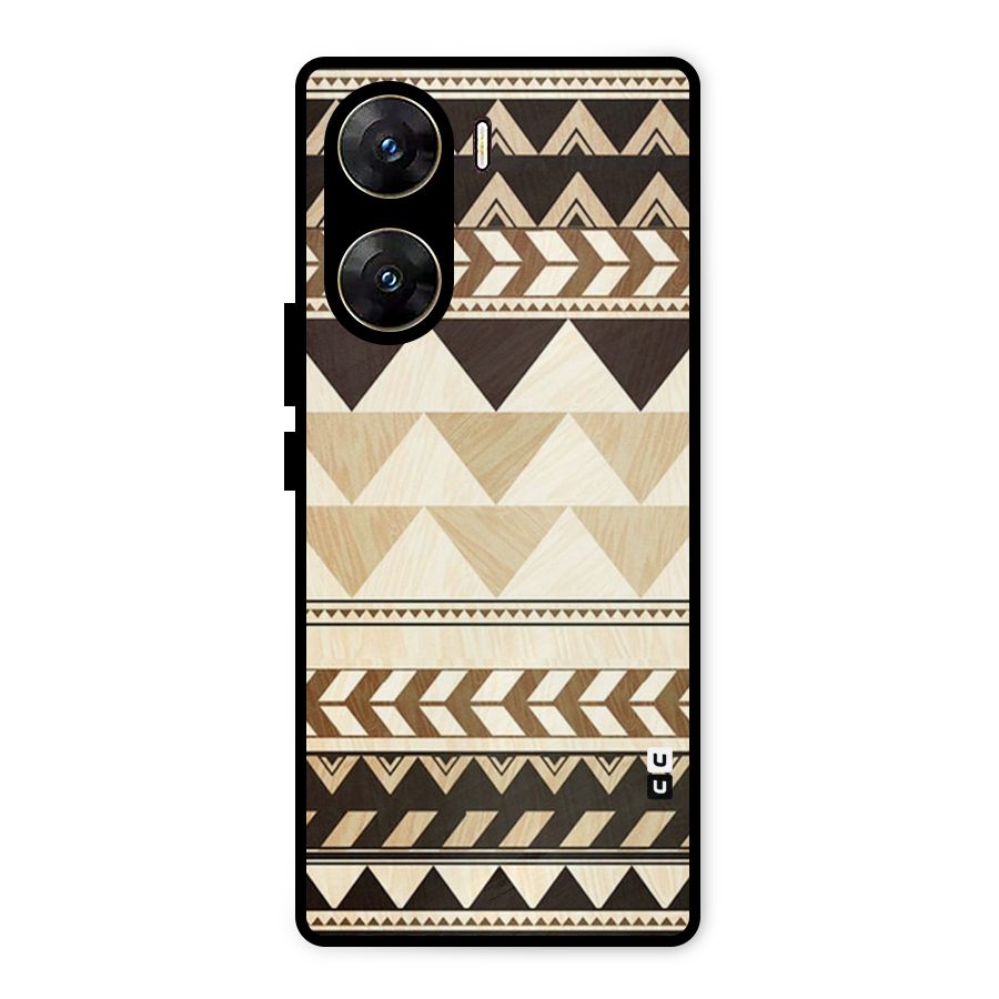 Indie Pattern Work Metal Back Case for Vivo V29e