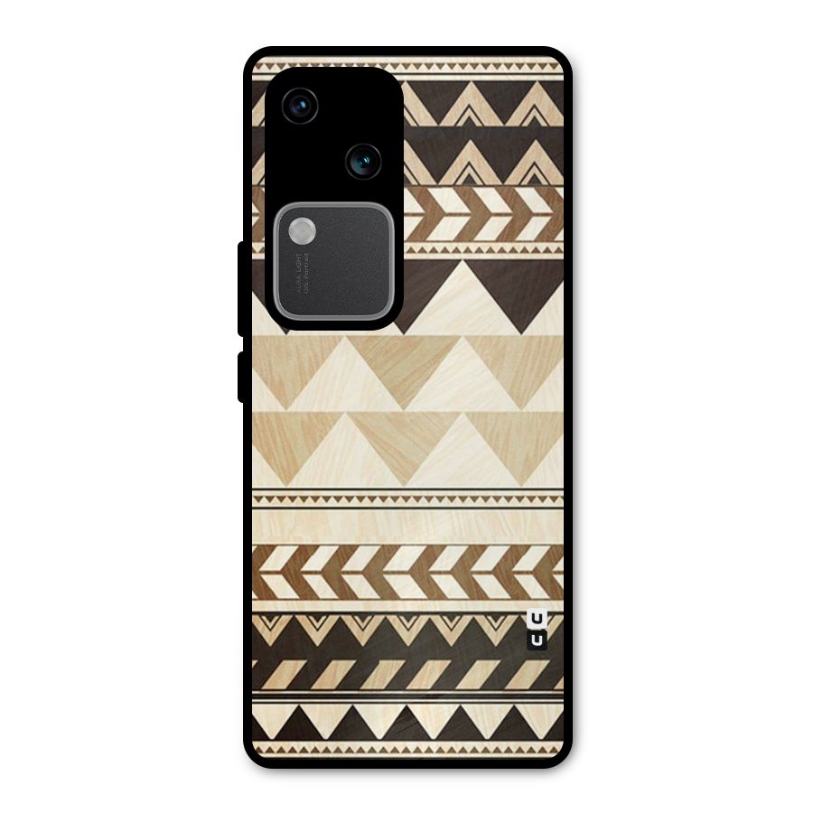 Indie Pattern Work Metal Back Case for Vivo V30 Pro