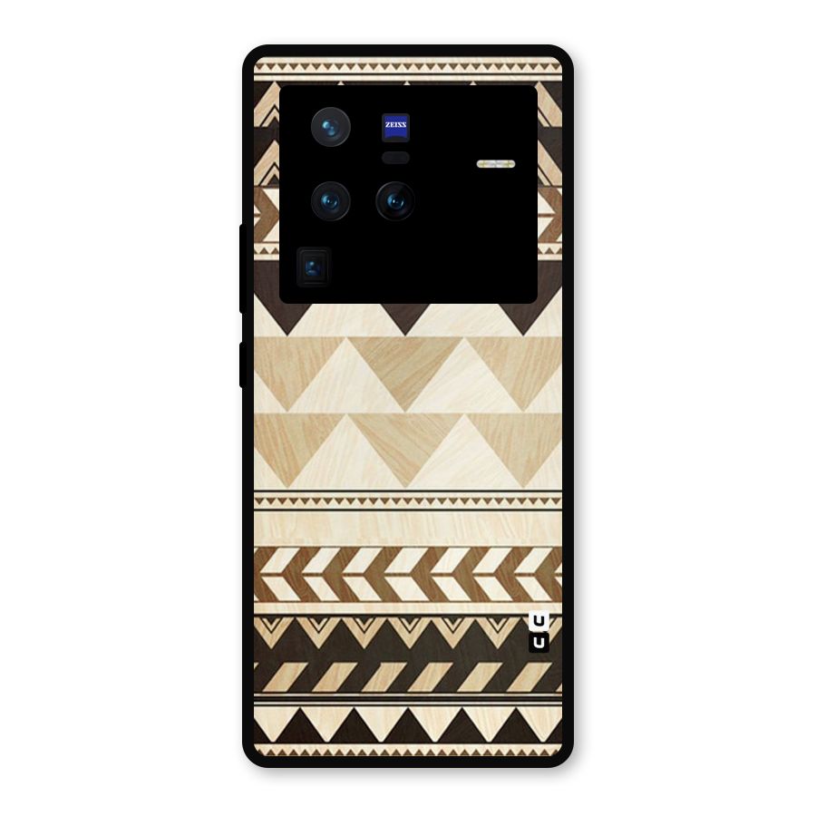 Indie Pattern Work Metal Back Case for Vivo X80 Pro