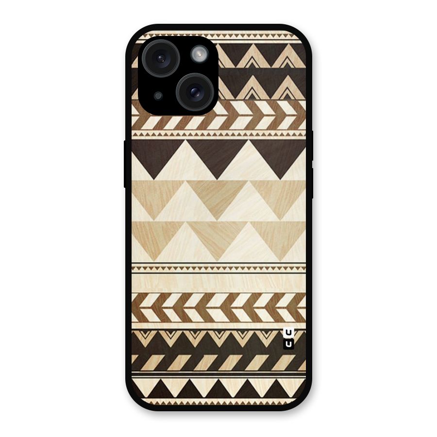 Indie Pattern Work Metal Back Case for iPhone 15