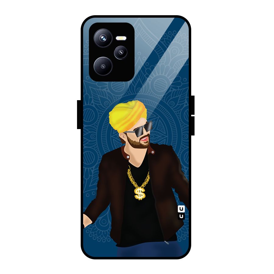 Indie Pop Illustration Glass Back Case for Realme C35
