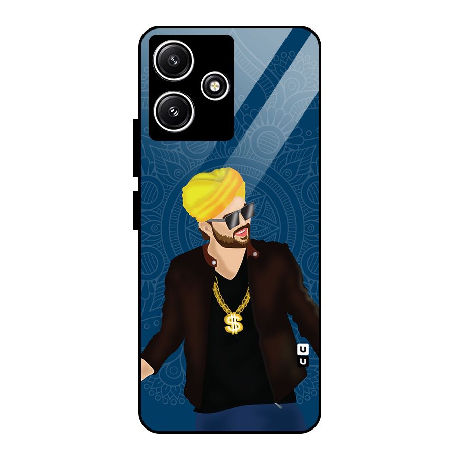 Indie Pop Illustration Glass Back Case for Redmi 12 5G