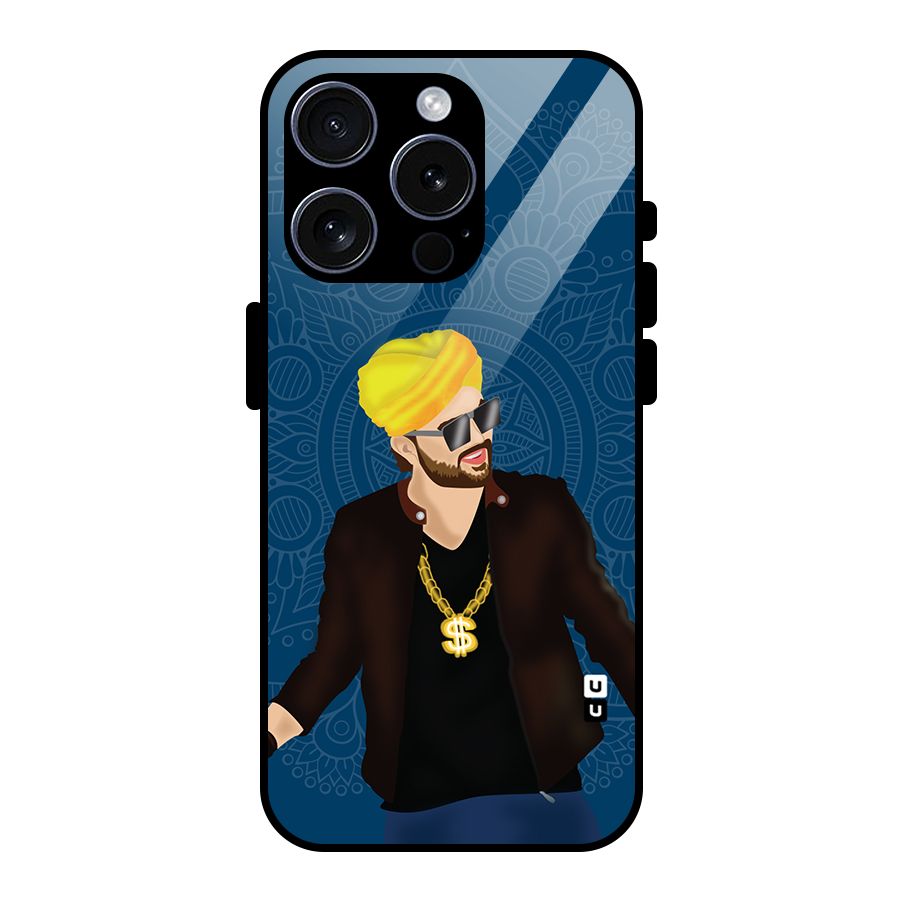 Indie Pop Illustration Glass Back Case for iPhone 15 Pro