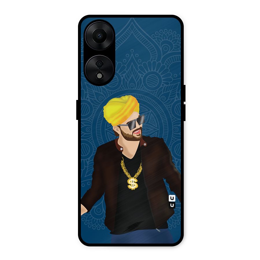 Indie Pop Illustration Metal Back Case for Oppo A78 5G