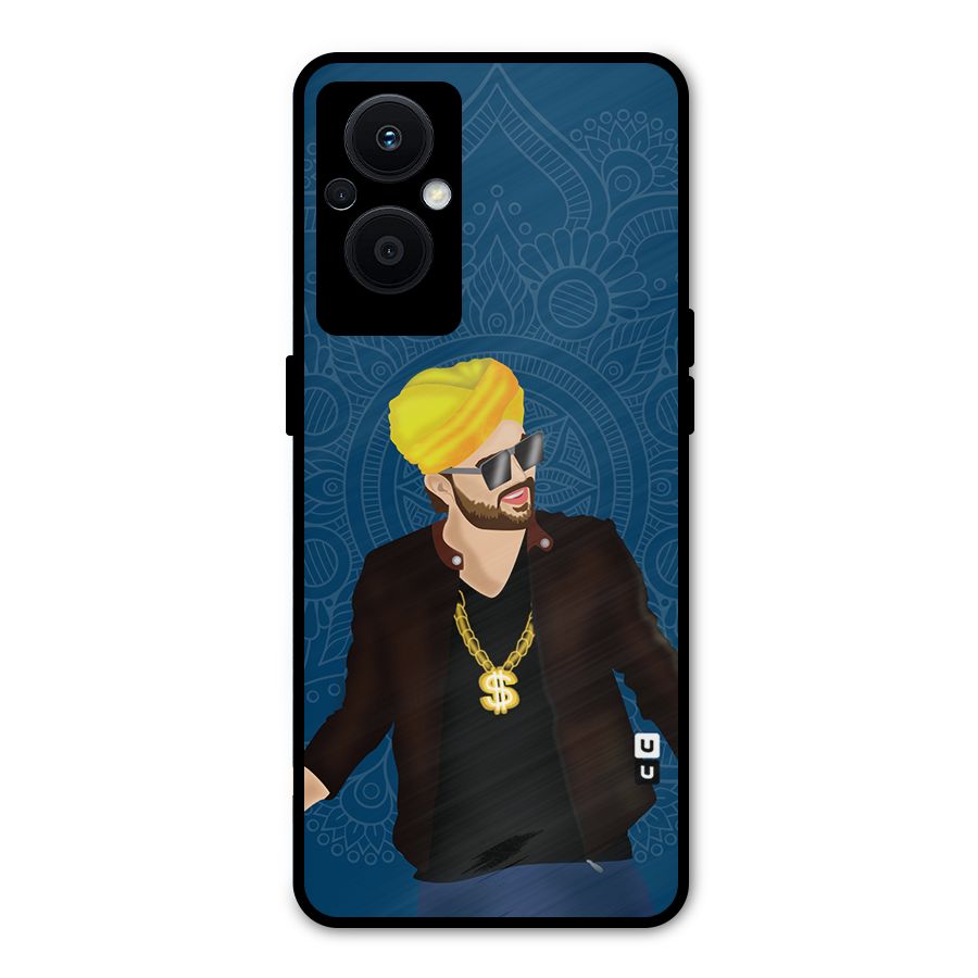 Indie Pop Illustration Metal Back Case for Oppo F21 Pro 5G