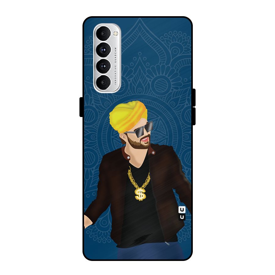 Indie Pop Illustration Metal Back Case for Oppo Reno4 Pro