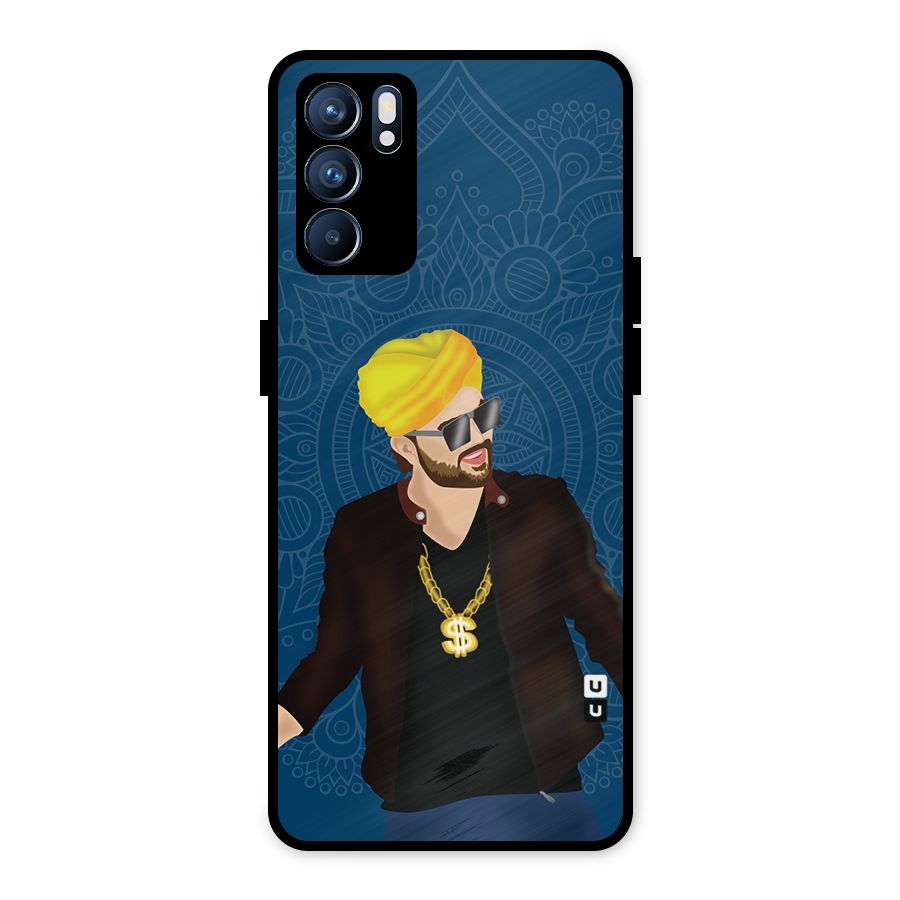Indie Pop Illustration Metal Back Case for Oppo Reno6 5G