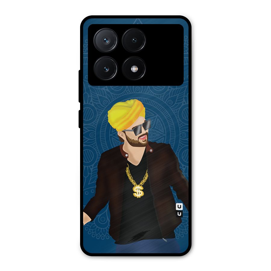 Indie Pop Illustration Metal Back Case for Poco X6 Pro