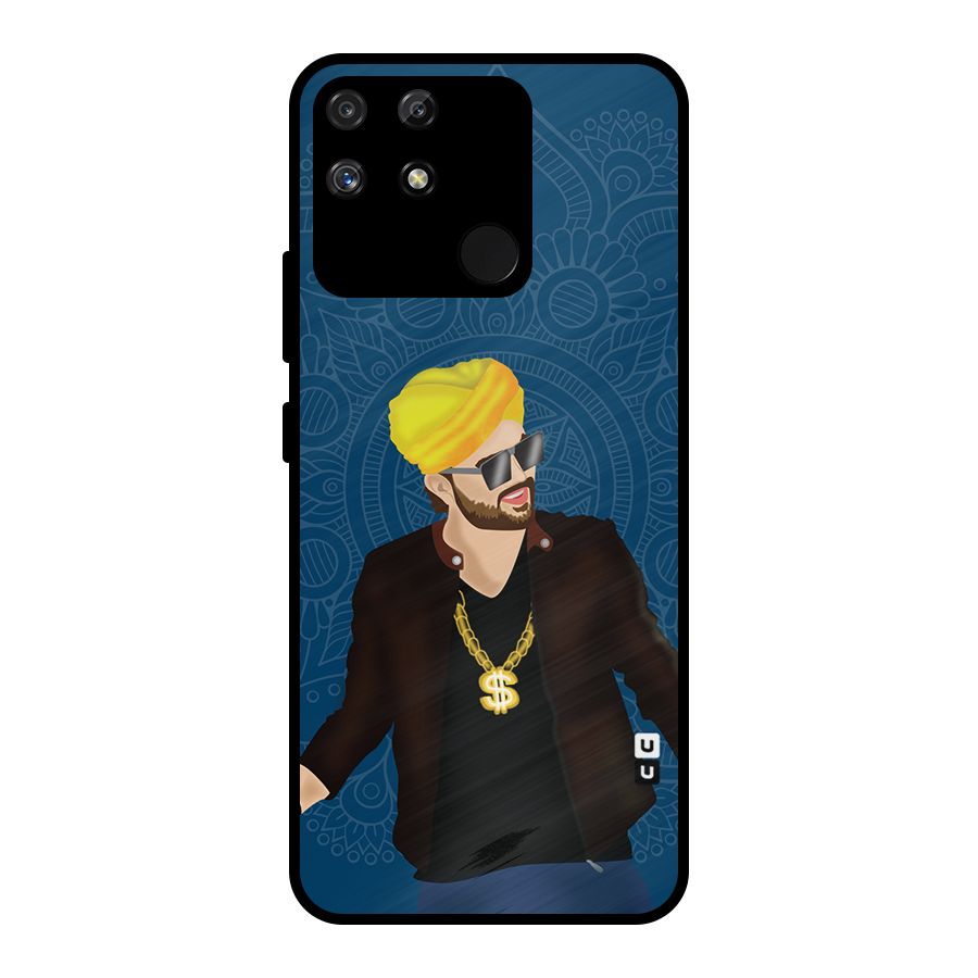 Indie Pop Illustration Metal Back Case for Realme Narzo 50A