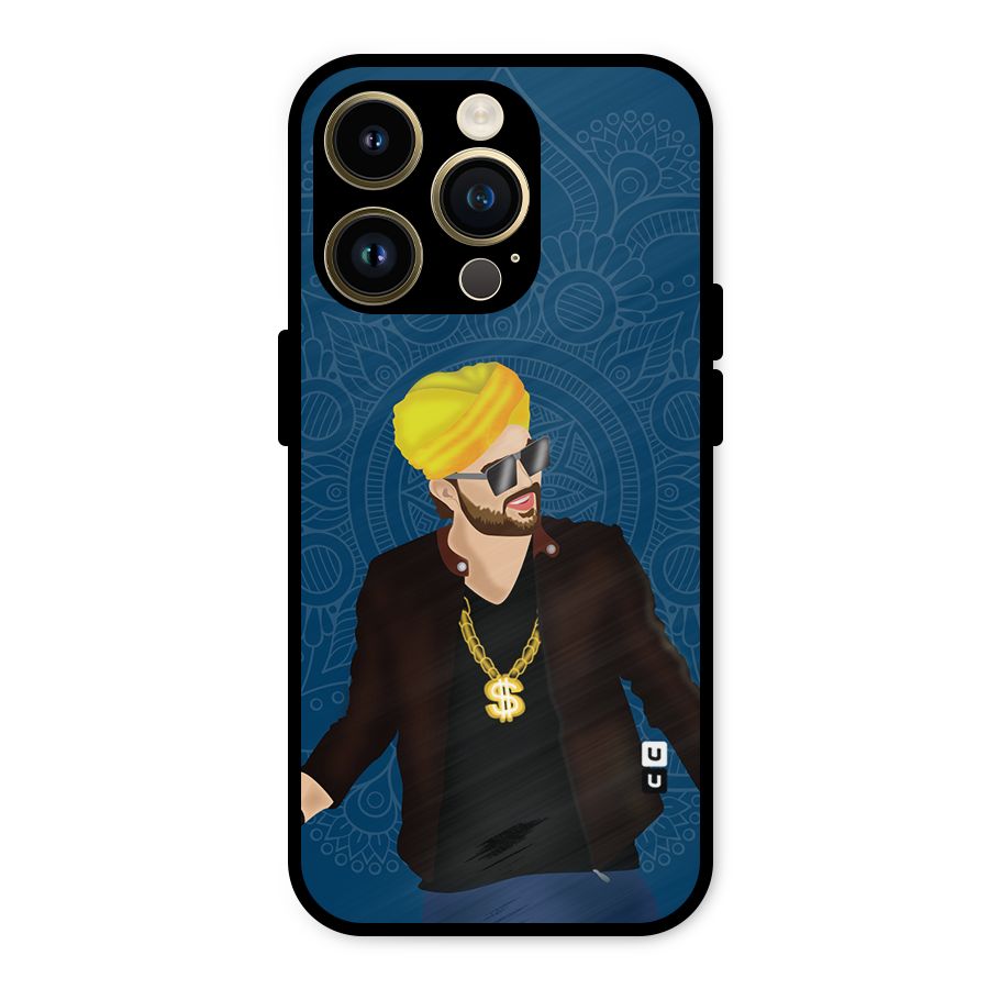 Indie Pop Illustration Metal Back Case for iPhone 14 Pro