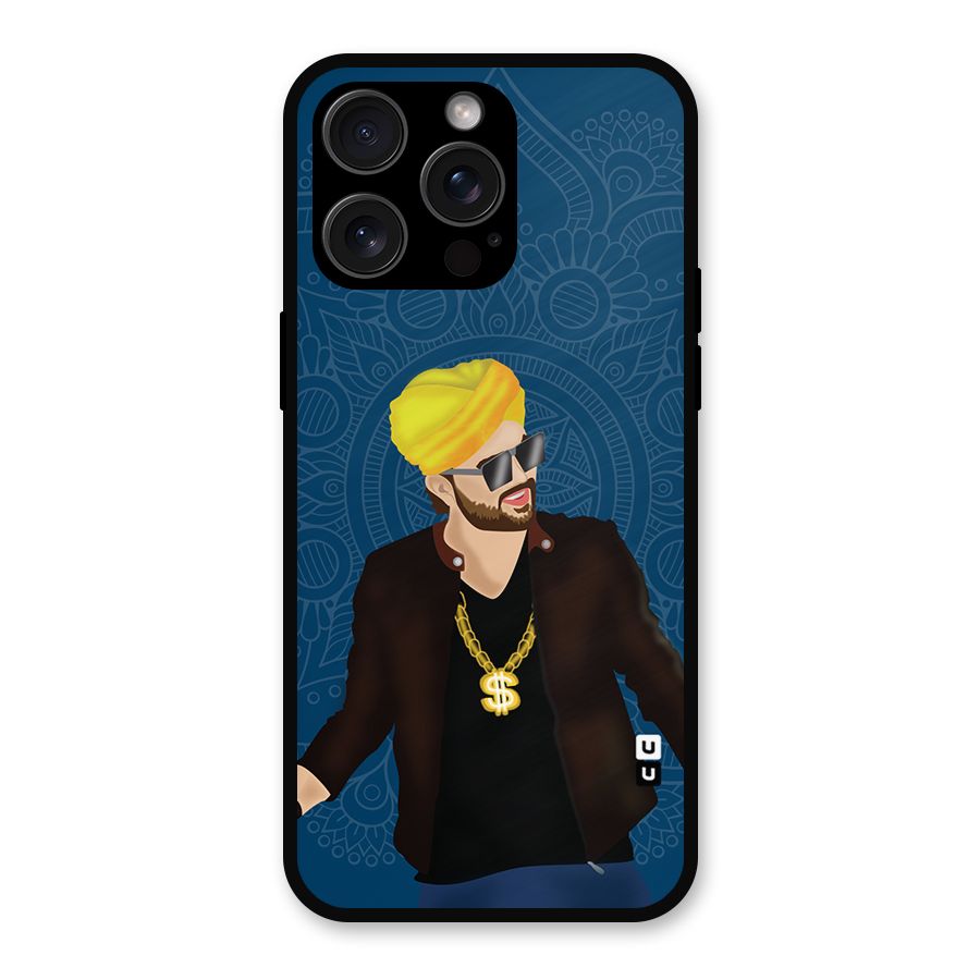 Indie Pop Illustration Metal Back Case for iPhone 15 Pro Max