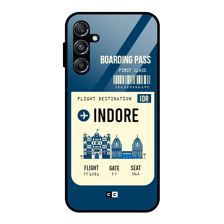 Indore Boarding Pass Glass Back Case for Galaxy M34 5G