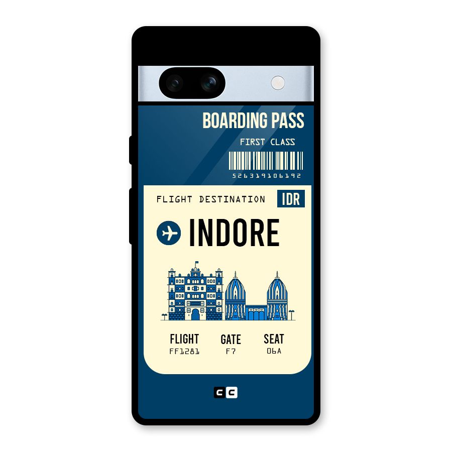 Indore Boarding Pass Glass Back Case for Google Pixel 7a