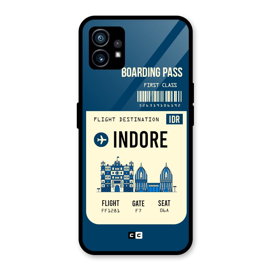 Indore Boarding Pass Glass Back Case for Nothing Phone 1