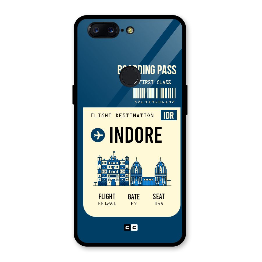 Indore Boarding Pass Glass Back Case for OnePlus 5T