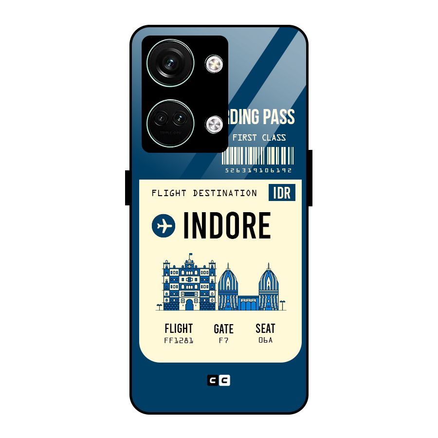 Indore Boarding Pass Glass Back Case for Oneplus Nord 3