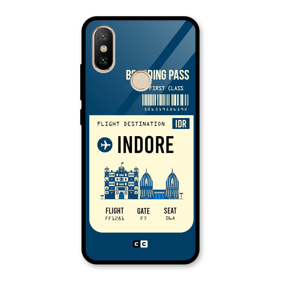 Indore Boarding Pass Glass Back Case for Redmi A2