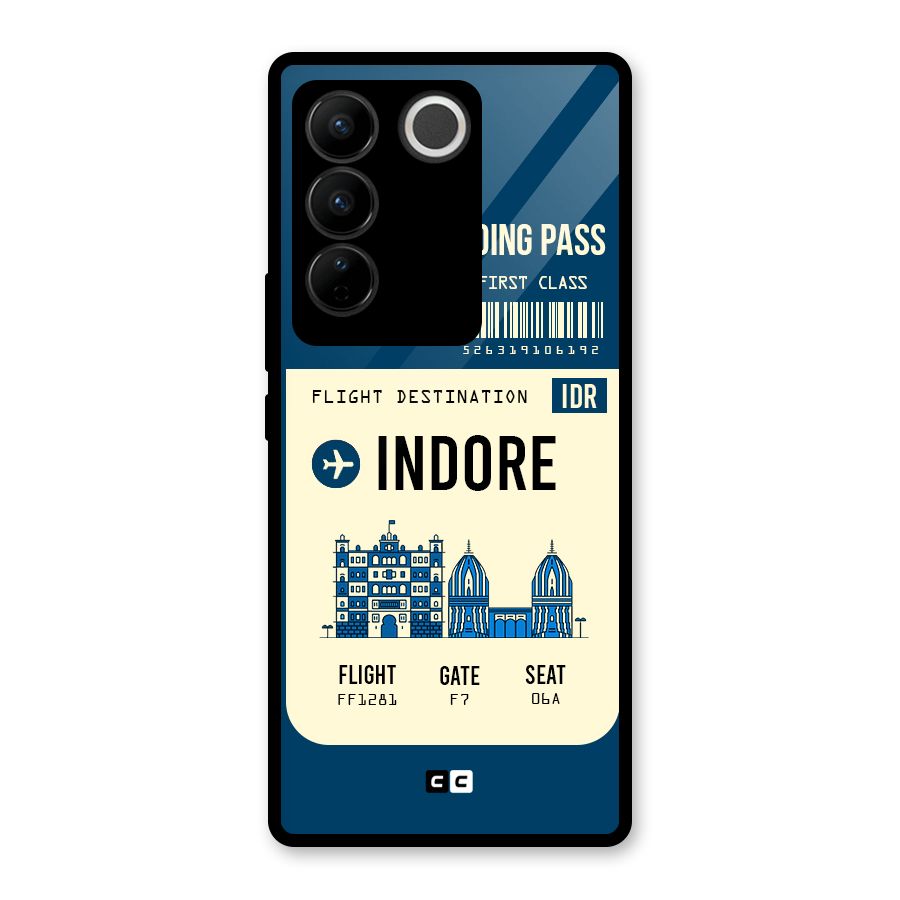 Indore Boarding Pass Glass Back Case for Vivo V27