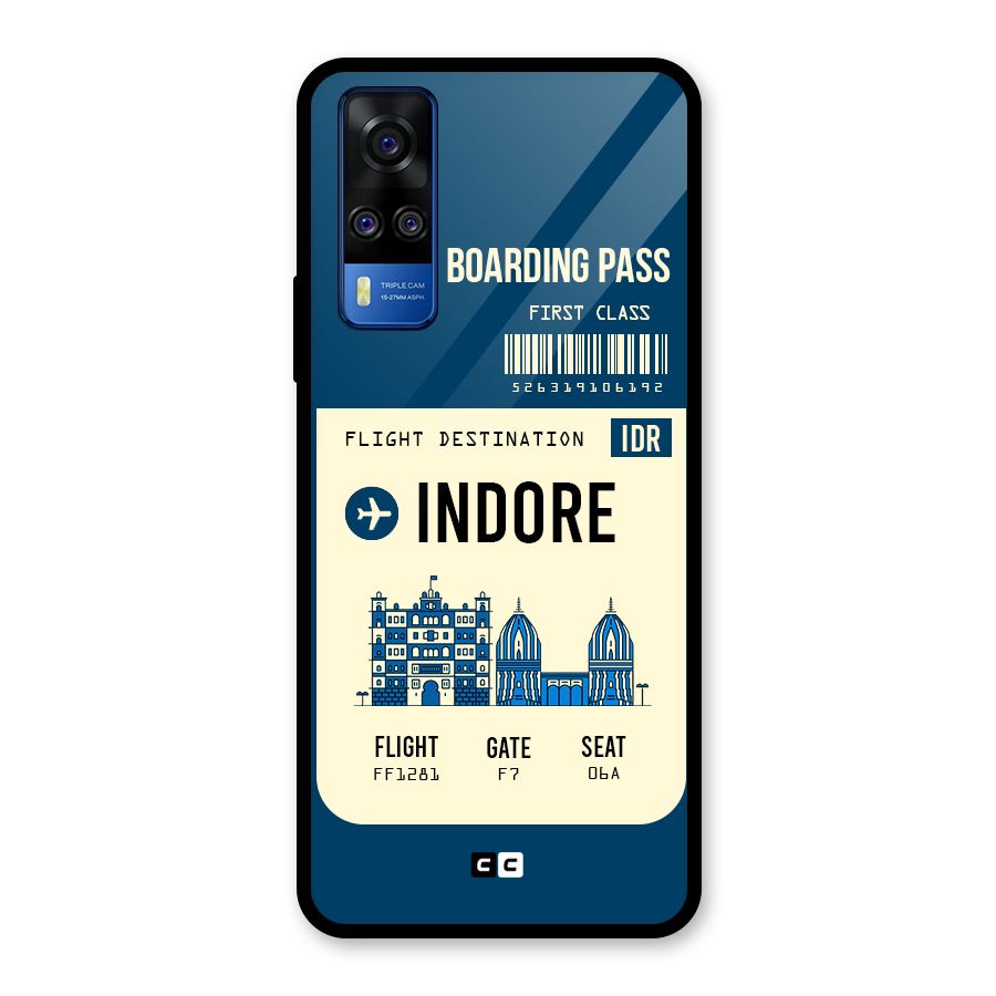 Indore Boarding Pass Glass Back Case for Vivo Y31