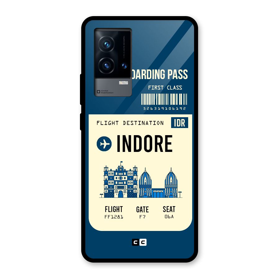 Indore Boarding Pass Glass Back Case for iQOO 9 5G