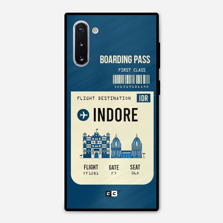 Indore Boarding Pass Metal Back Case for Galaxy Note 10