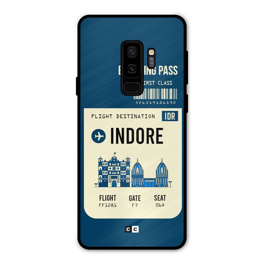 Indore Boarding Pass Metal Back Case for Galaxy S9 Plus