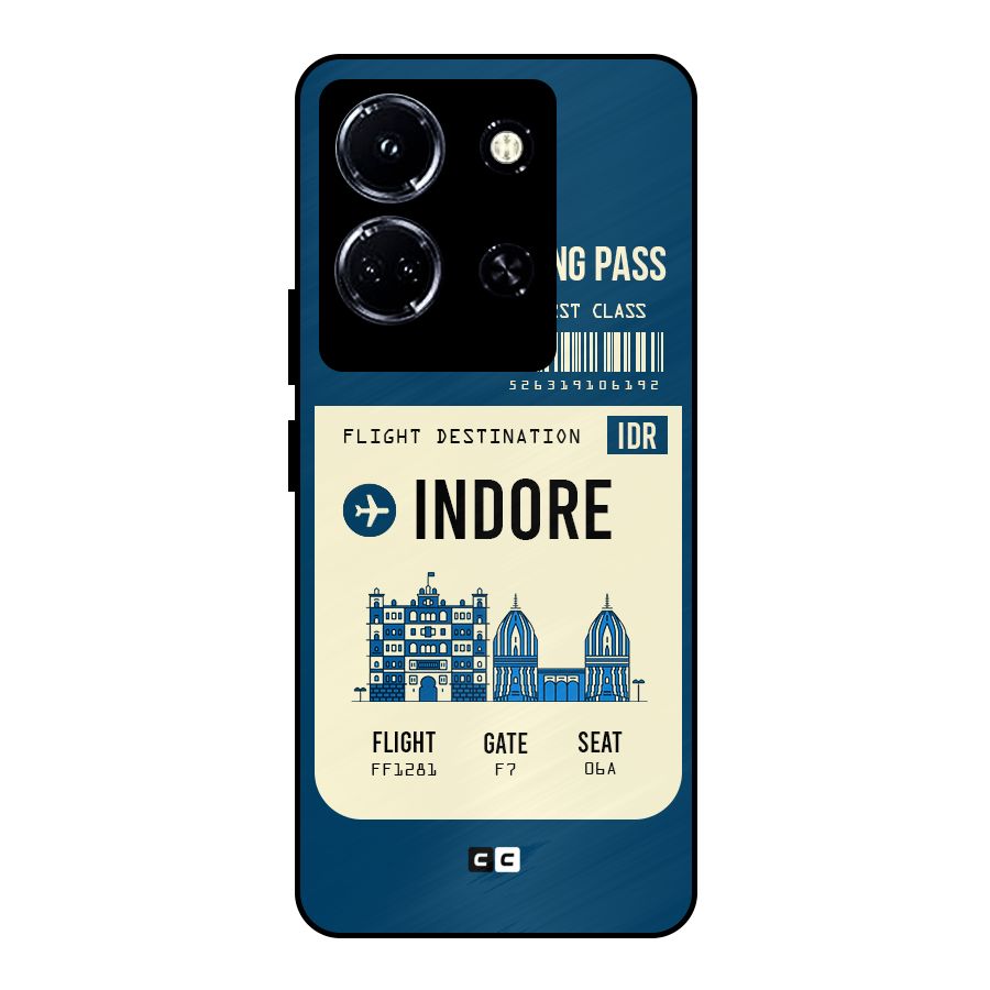Indore Boarding Pass Metal Back Case for Infinix Note 30 5G