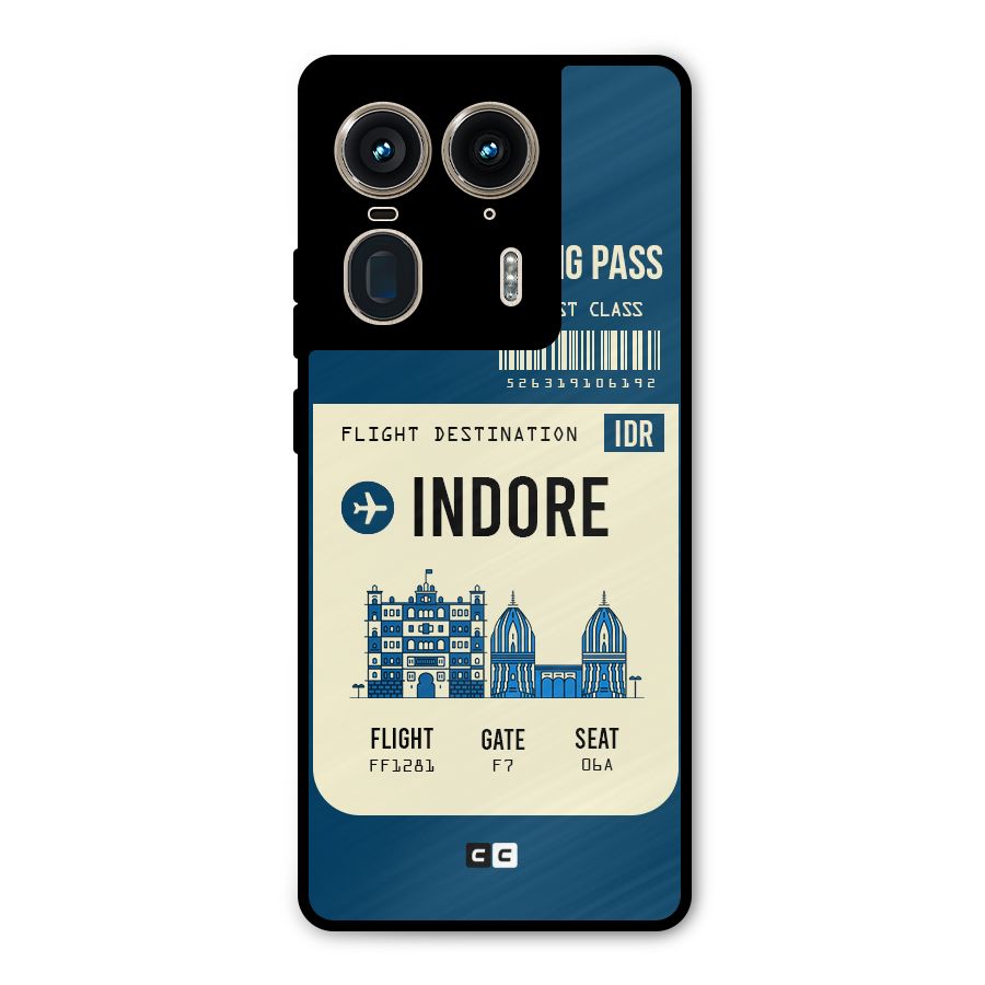 Indore Boarding Pass Metal Back Case for Motorola Edge 50 Ultra