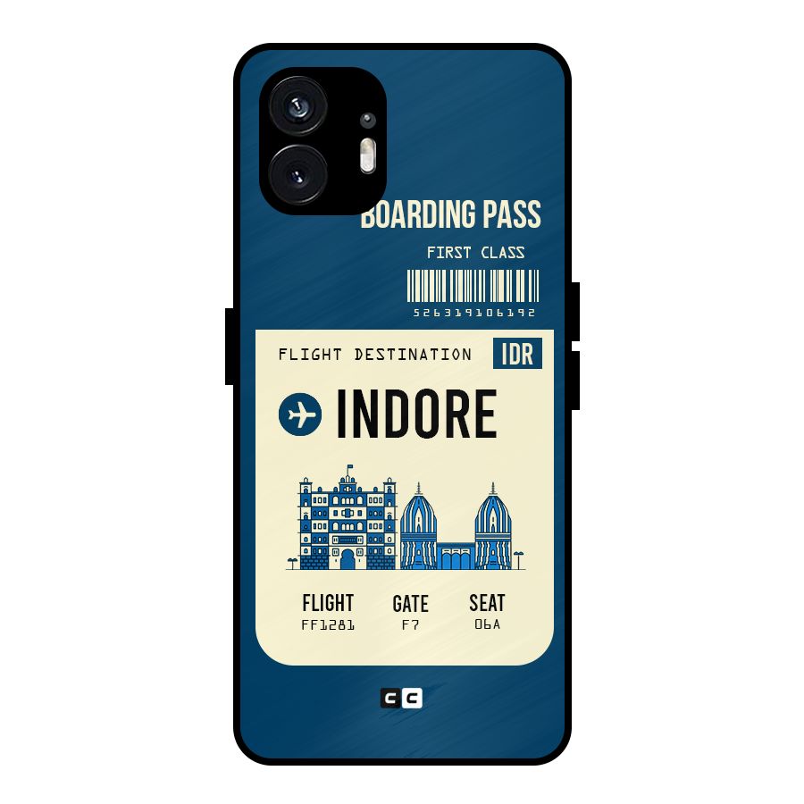 Indore Boarding Pass Metal Back Case for Nothing Phone 2