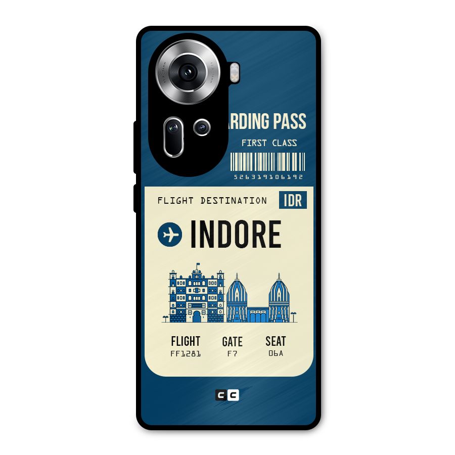 Indore Boarding Pass Metal Back Case for Oppo Reno11 5G