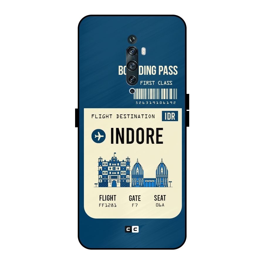 Indore Boarding Pass Metal Back Case for Oppo Reno2 F