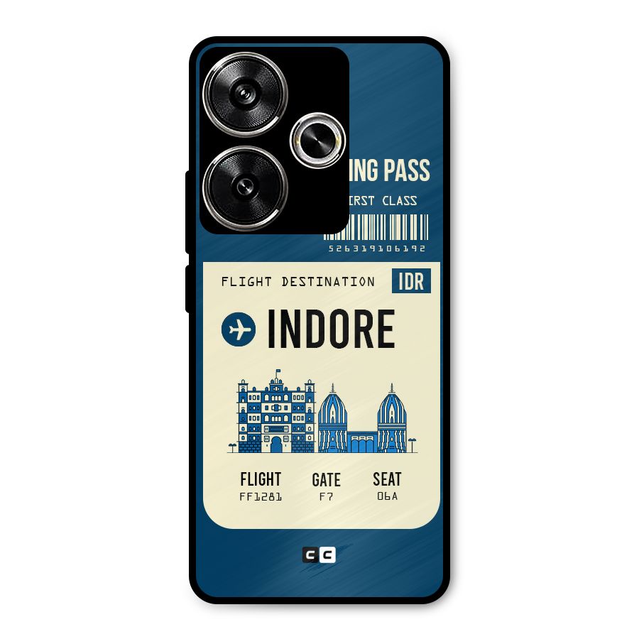 Indore Boarding Pass Metal Back Case for Poco F6