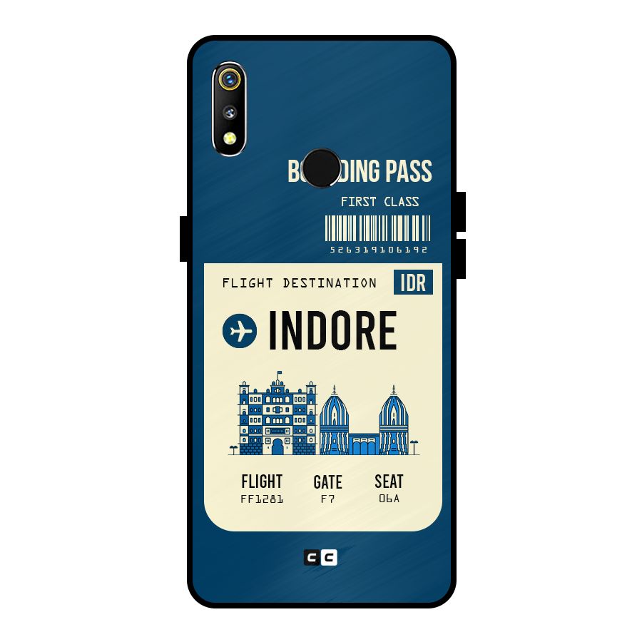 Indore Boarding Pass Metal Back Case for Realme 3