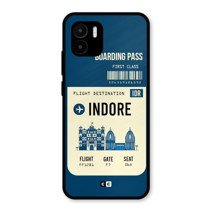 Indore Boarding Pass Metal Back Case for Redmi A2