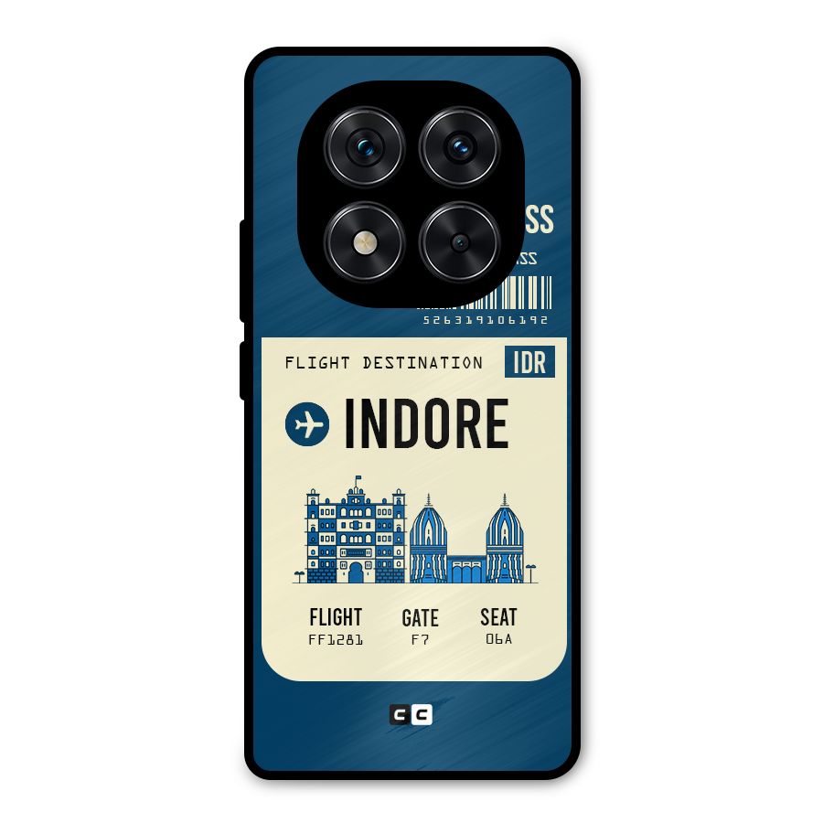 Indore Boarding Pass Metal Back Case for Redmi Note 14 Pro 5G