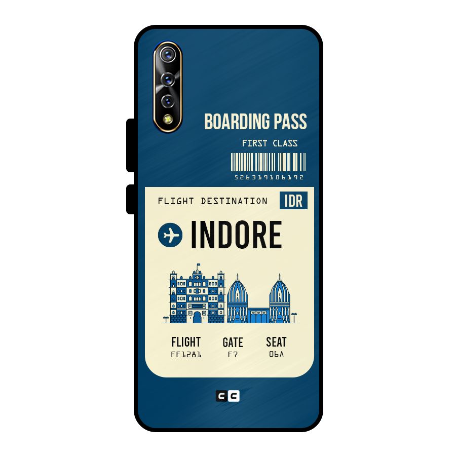 Indore Boarding Pass Metal Back Case for Vivo S1
