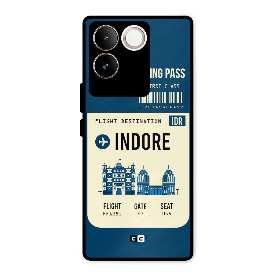 Indore Boarding Pass Metal Back Case for Vivo T2 Pro