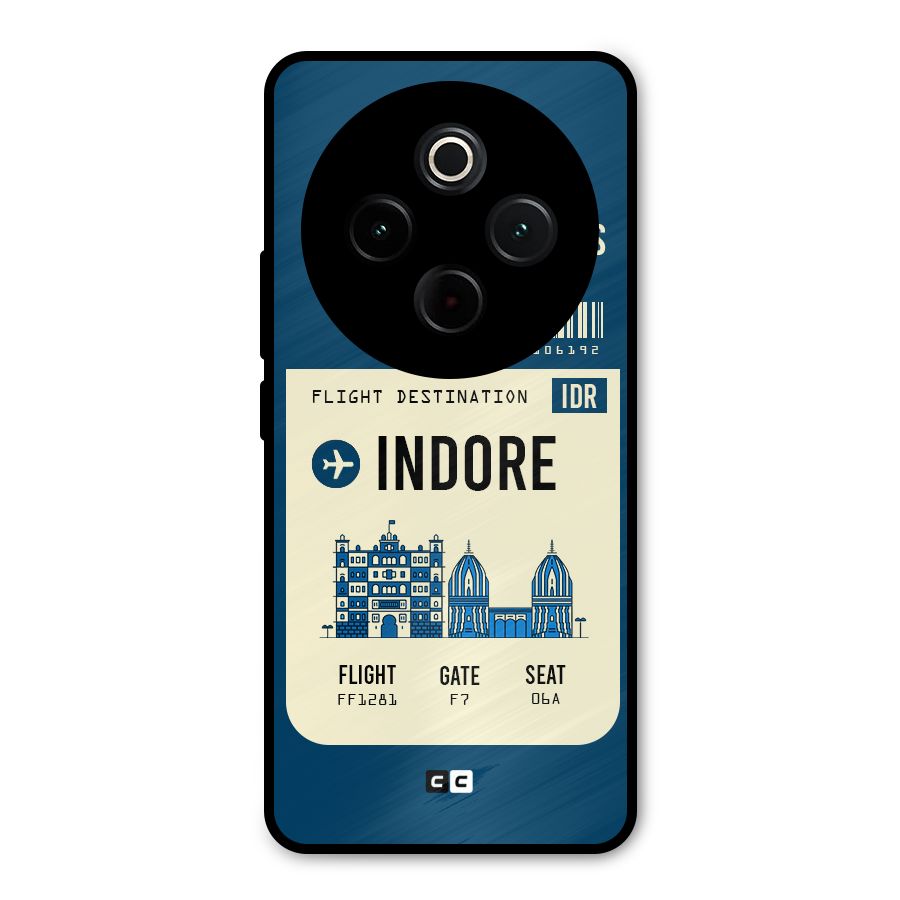 Indore Boarding Pass Metal Back Case for Vivo T4