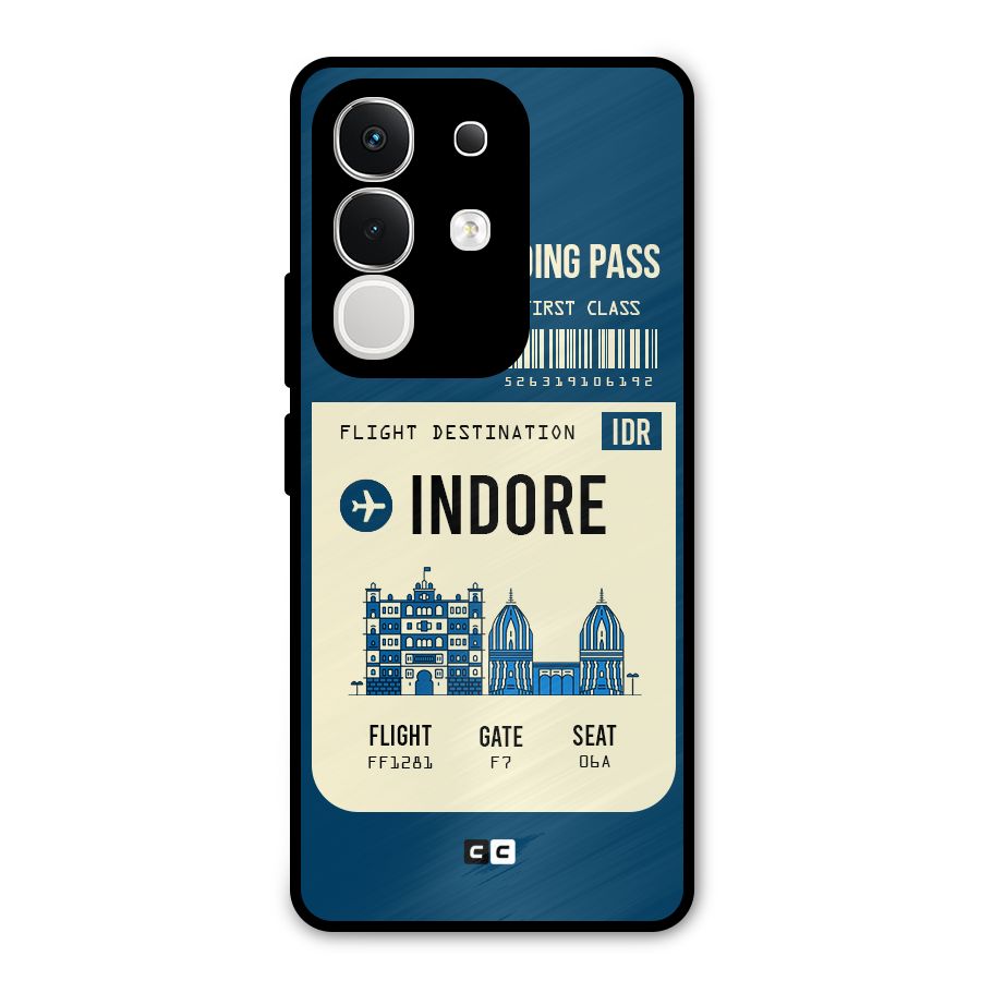 Indore Boarding Pass Metal Back Case for Vivo T4x