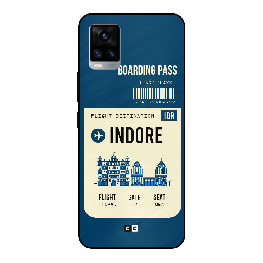 Indore Boarding Pass Metal Back Case for Vivo V20 2021