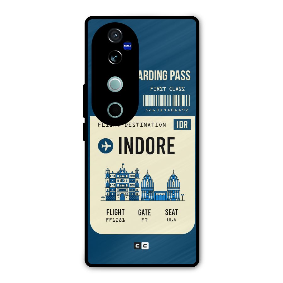 Indore Boarding Pass Metal Back Case for Vivo V40 Pro